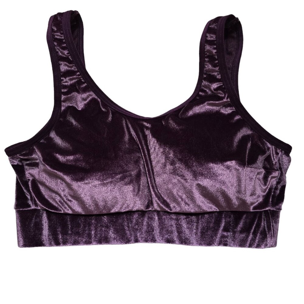Torrid Curve‎ -Purple Velvet Sports Bra- Size 00/M